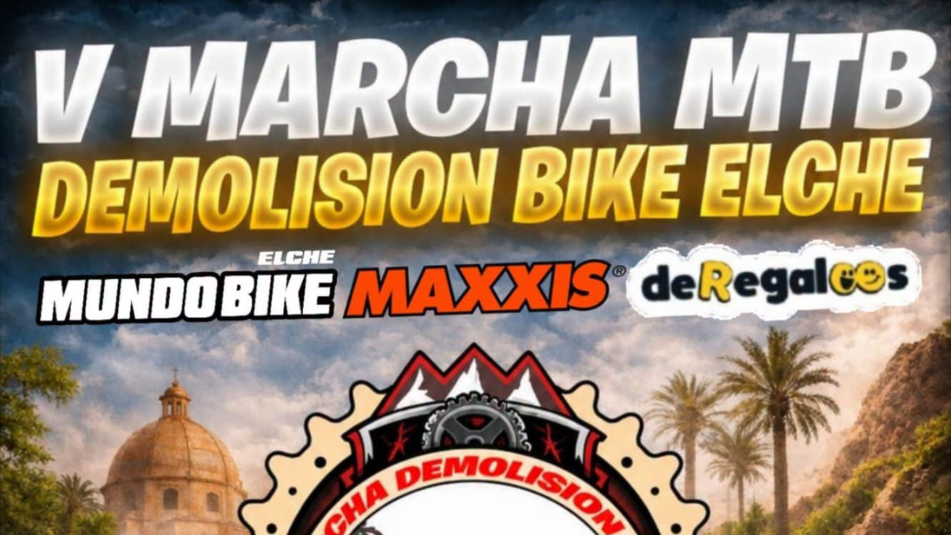 La Demolision Bike toma Elche este domingo con recorridos de 34 y 50 kilómetros