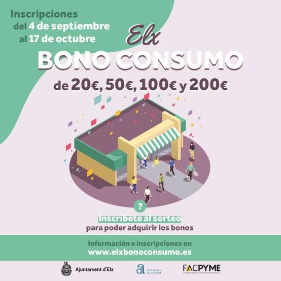 El Bono Consumo de Elche tendrá sorteo previo y un máximo de 100 euros de subvención por persona