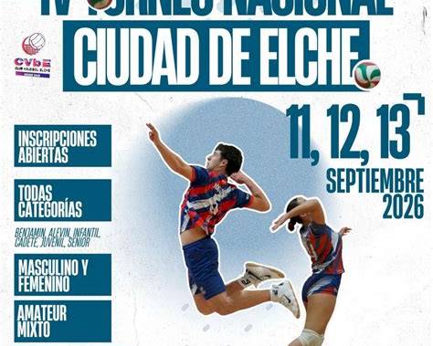 El voleibol toma Elche: más de 1.200 jugadores se citan en el IV Torneo Nacional Ciudad de Elche