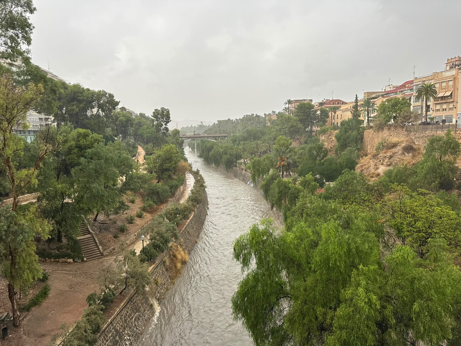 La lluvia dejó hasta 50,8 litros en Perleta y obligó a cortar varios puntos de Elche